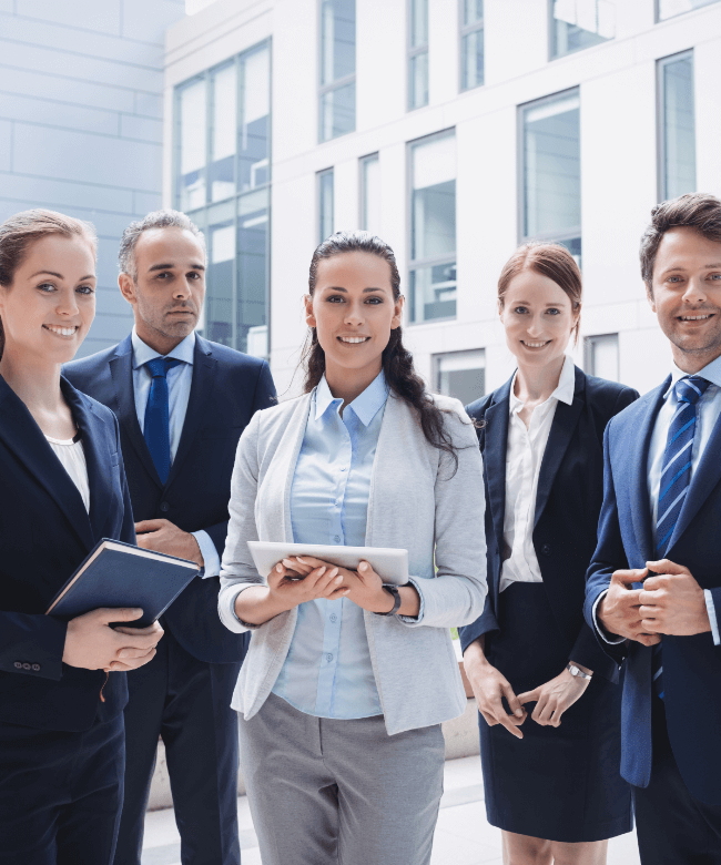 businesspeople-standing-outsid